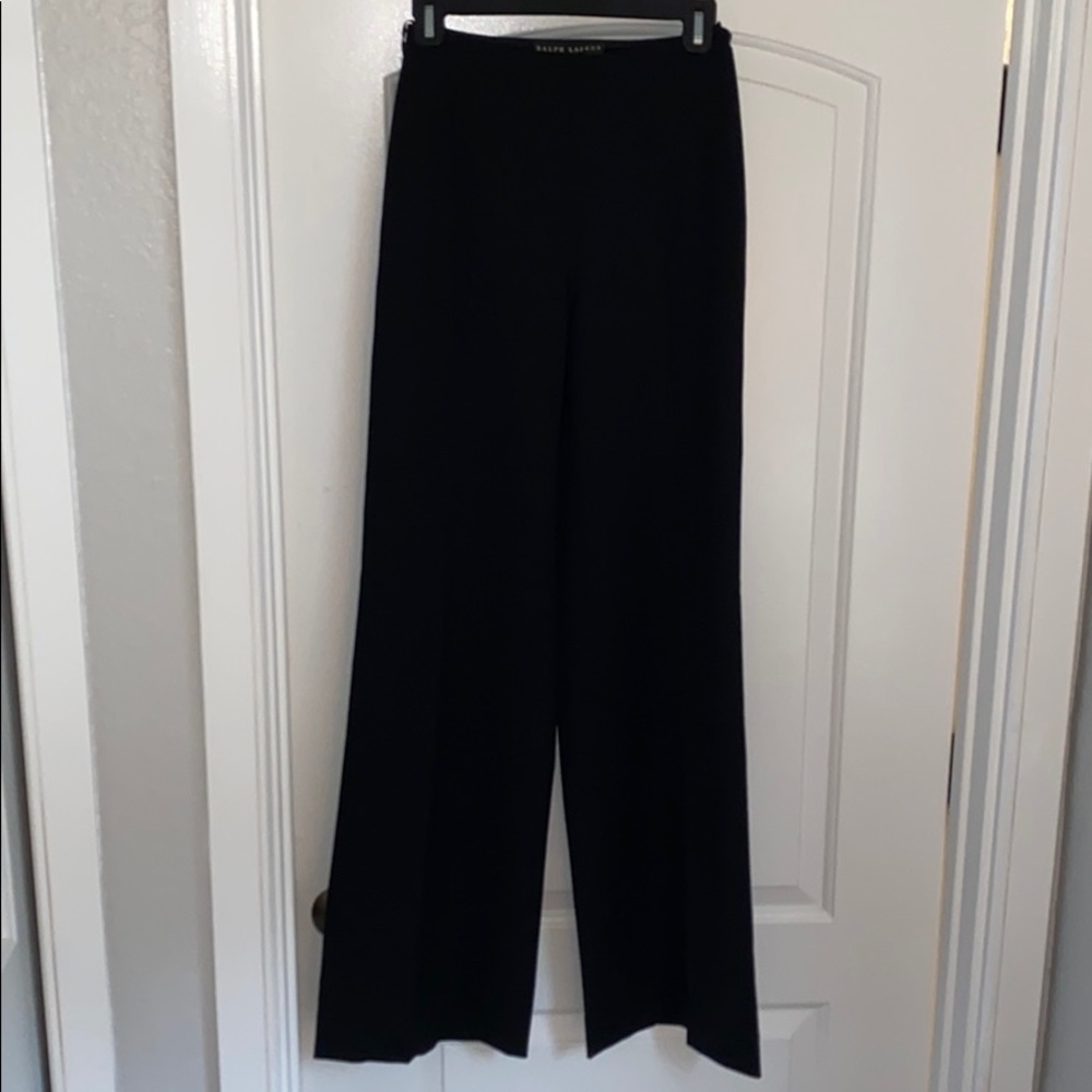 Ralph Lauren Stretch Wide Leg Black Pants Size 0